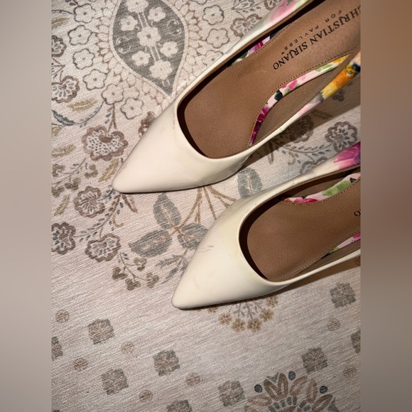 Christian Siriano Cream Floral Heels - Picture 6 of 9